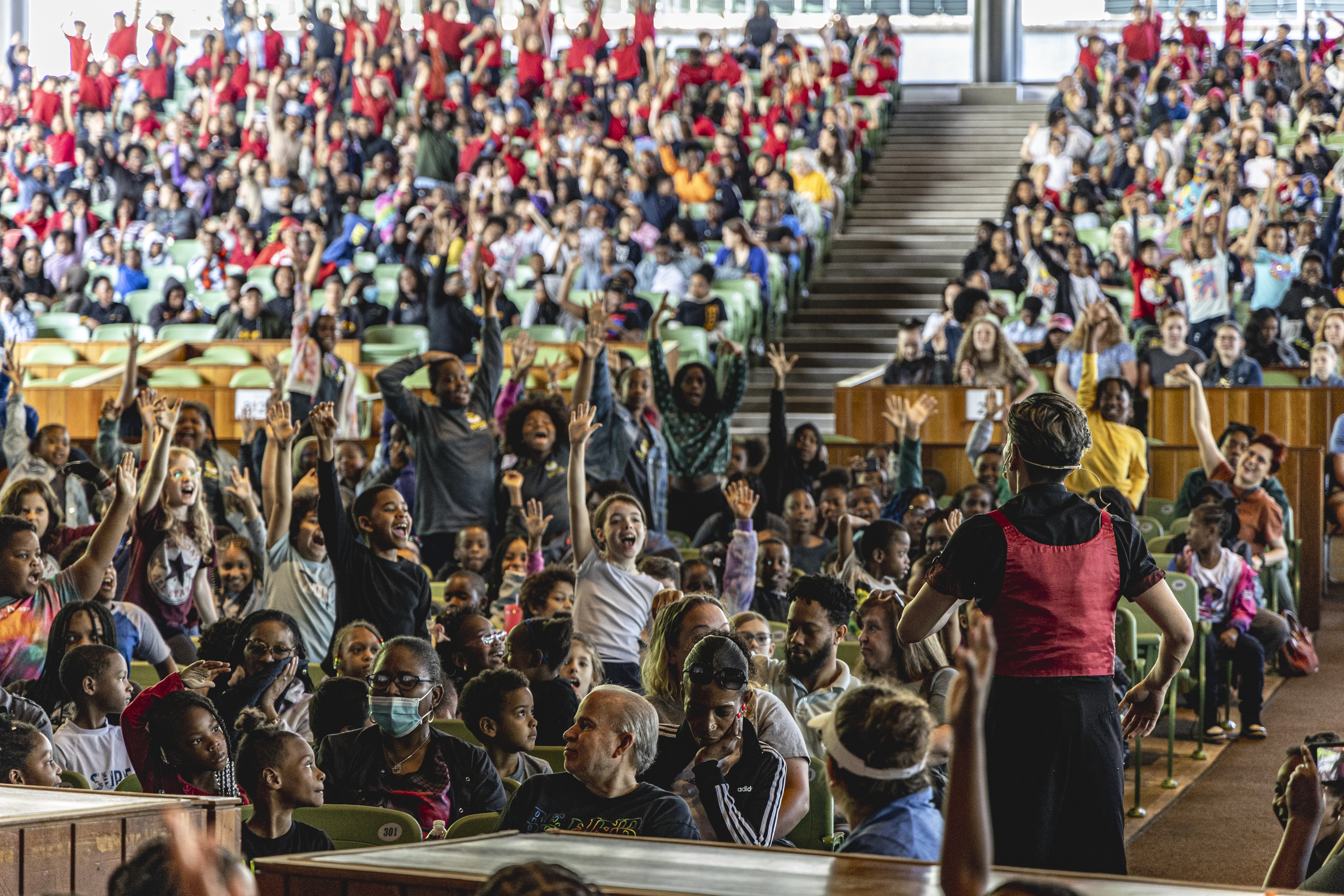 Students attending the Young People's Concert Series