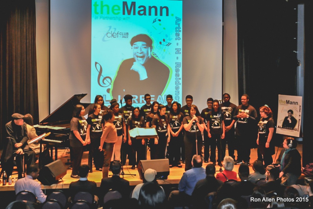 Students performing for Al Jarreau