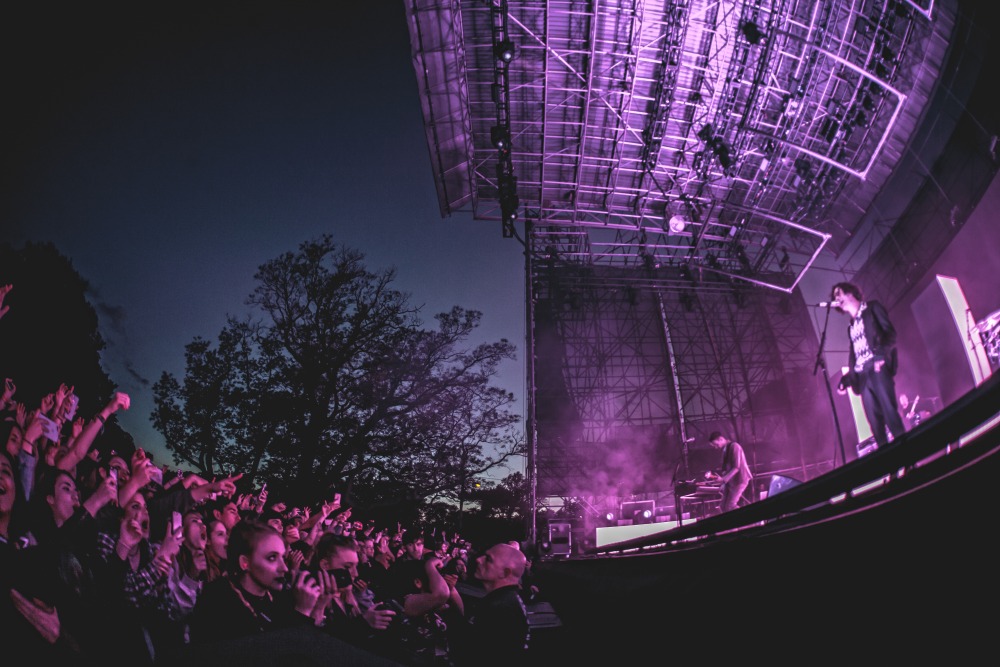 Skyline stage at night