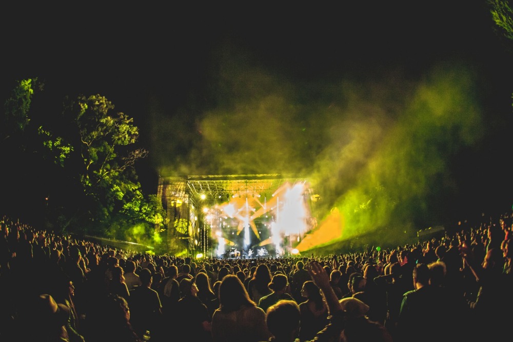 skyline stage at night