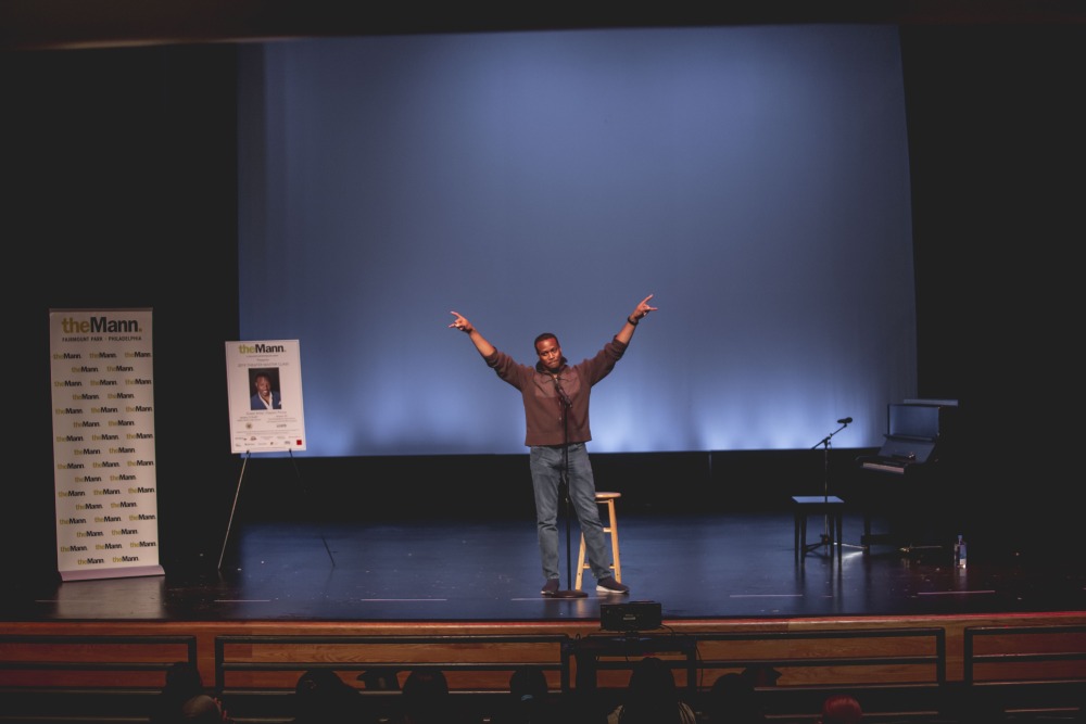 Clayton Prince speaking to students at CAPA 