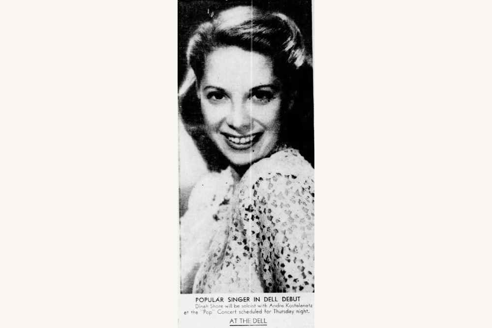 Dinah Shore Promo Photo 1945