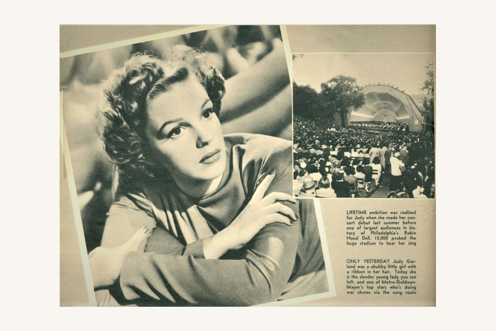 Judy Garland appearance at RHD in Radio & Movie Guide 1943