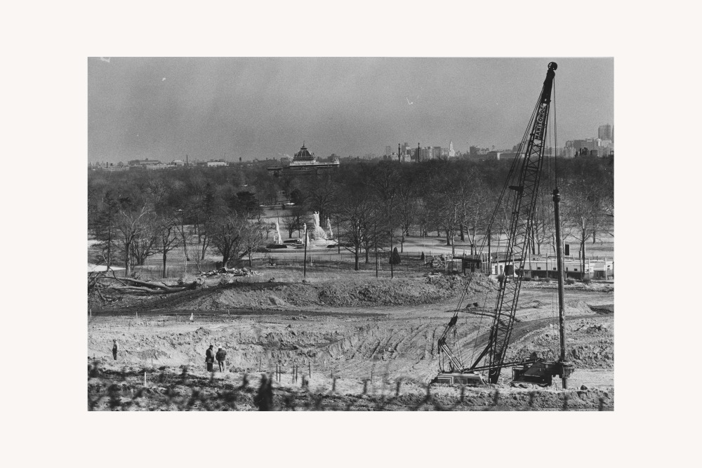 Excavation of the Robin Hood Dell West, 1975