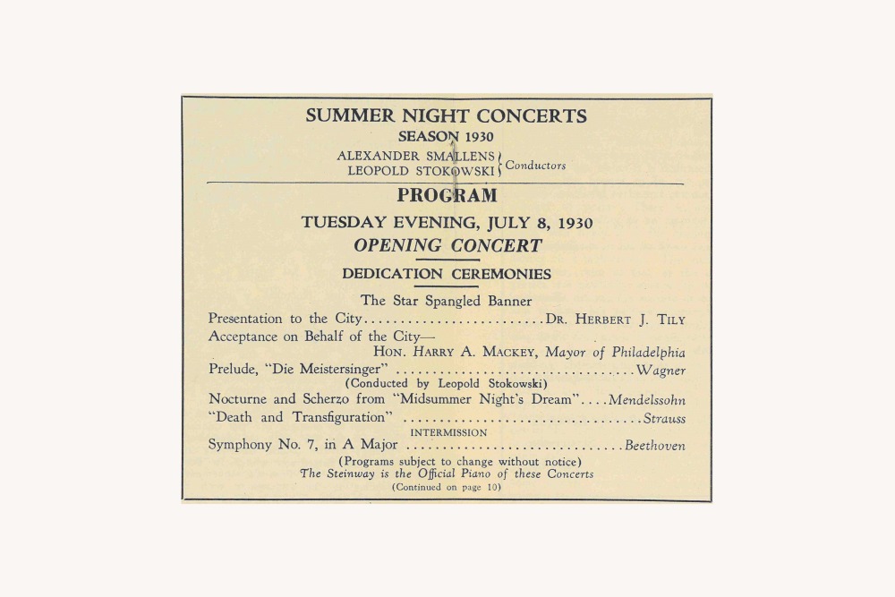 Stokowski Inaugural Concert 1930