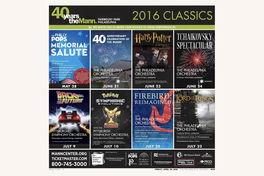 Movies @ the Mann 2016 Advertisement