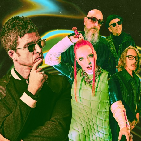 Press photo of Noel Gallagher & Garbage