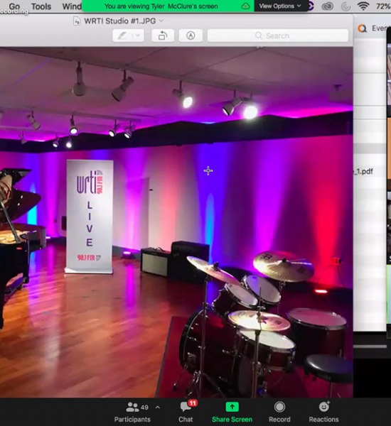 Screenshot of WRTI partnership with ACOSA