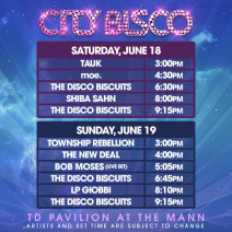 Disco Biscuits Set Times